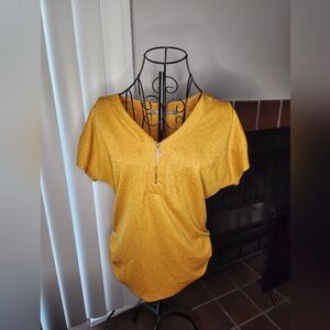 Daisy Fuentes Gold Blouse